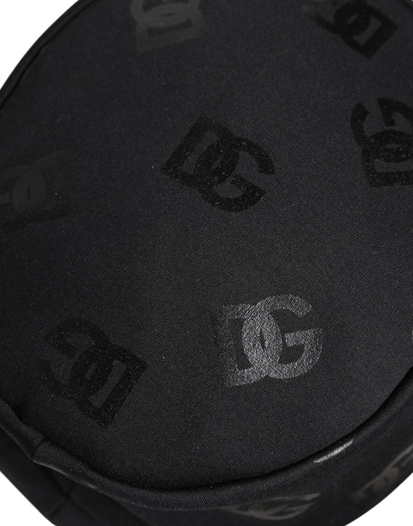 Black DG Monogram Polyester Jacquard Bucket Hat