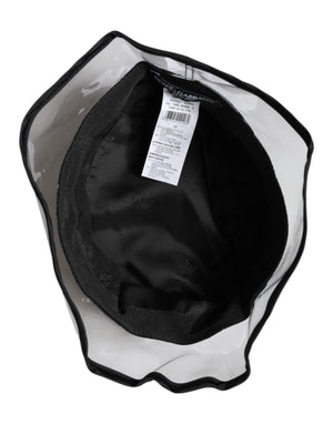 Black Nylon PVC DG Logo Bucket Hat