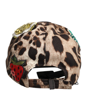 Brown Leopard Sequin Sicily Baseball Cap