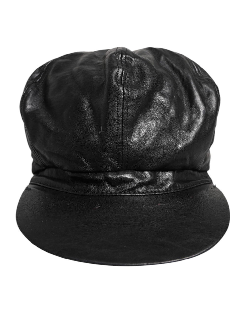 Black Calf Newsboy Capello Cabbie Hat