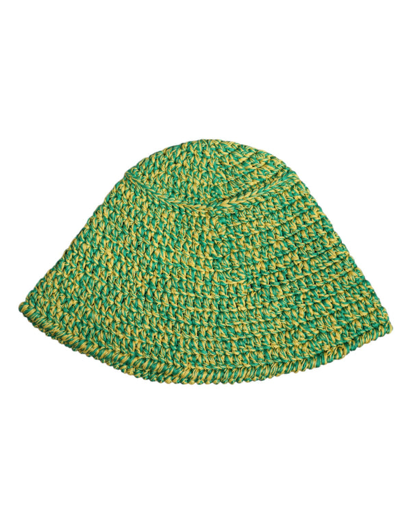 Green Cotton Crochet DG Logo Bucket Hat