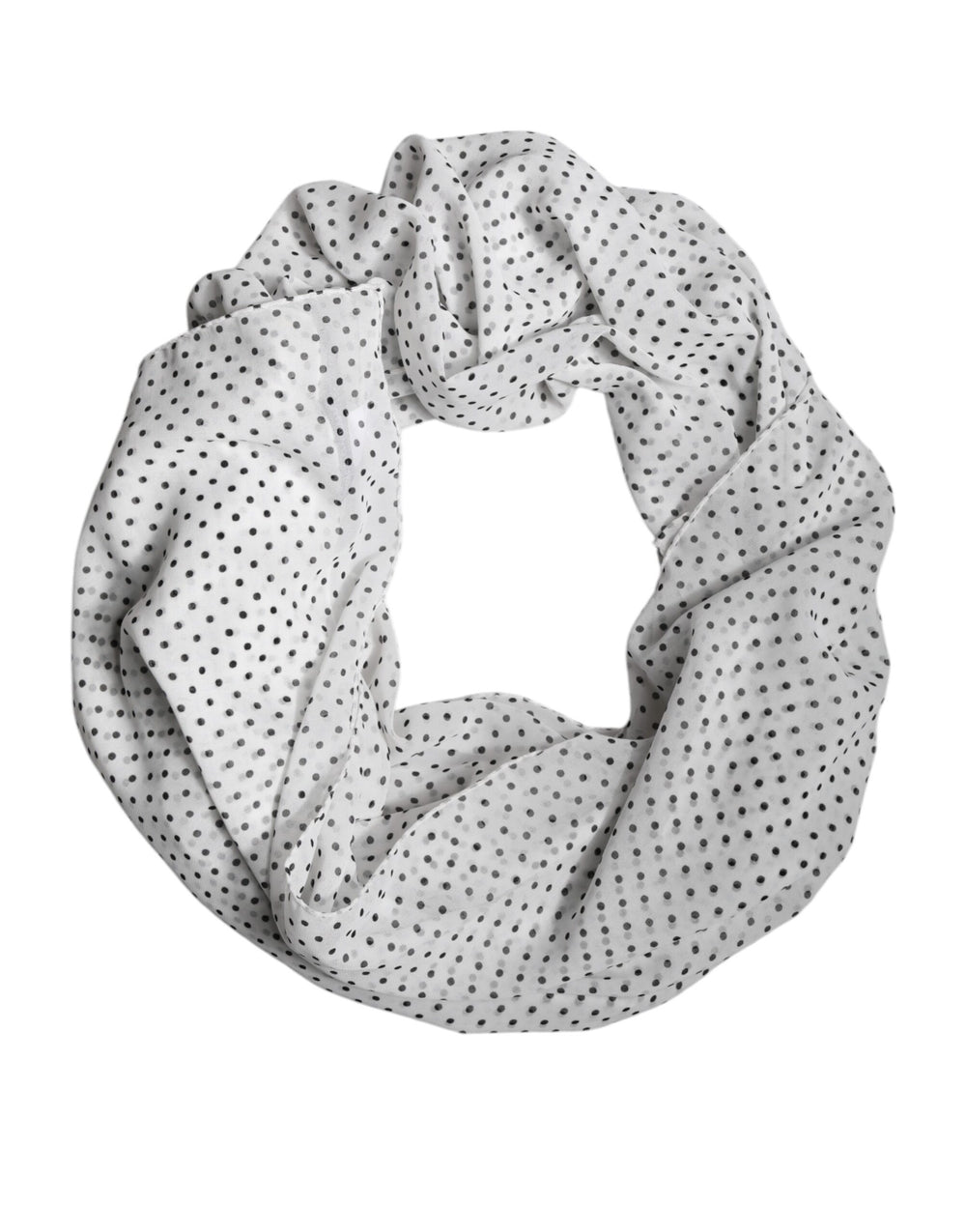White Polka Dots Polyester Wrap Shawl Scarf