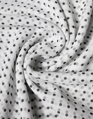 White Polka Dots Polyester Wrap Shawl Scarf