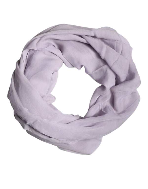 Purple Silk Rectangle Wrap Shawl Scarf
