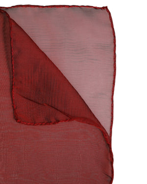Red Silk Rectangle Women Wrap Shawl Scarf