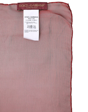 Red Silk Rectangle Women Wrap Shawl Scarf