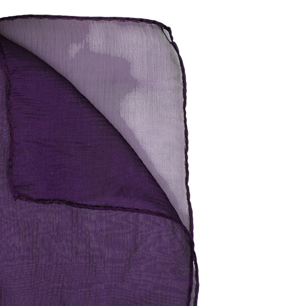Purple Silk Rectangle Wrap Shawl Scarf