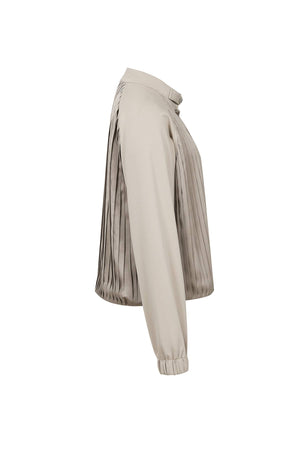 Pleated Zip Up Jacket