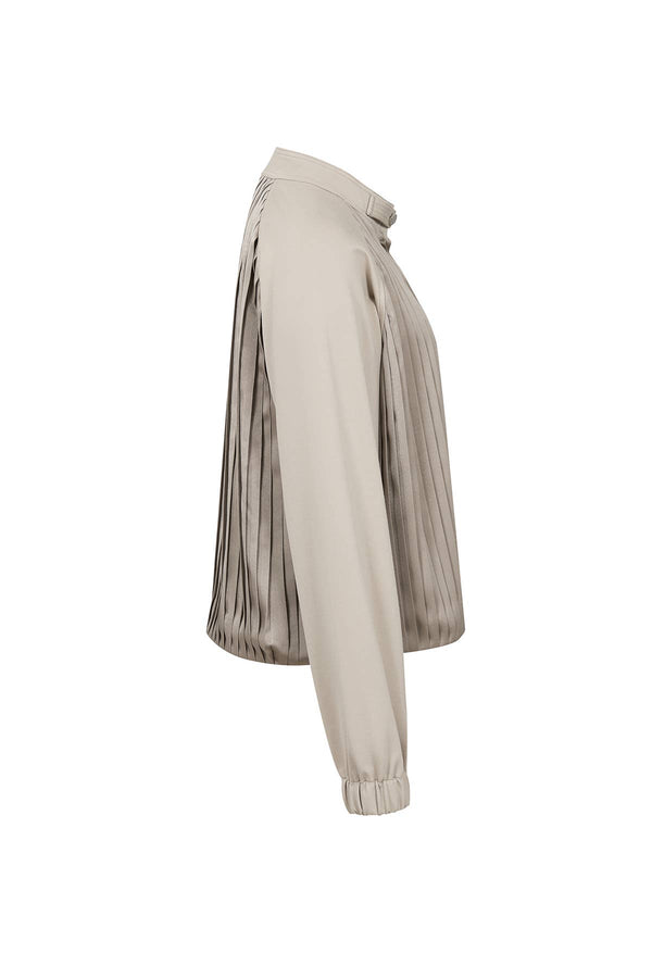 Pleated Zip Up Jacket