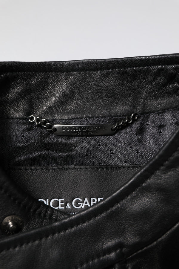 Black Sheep Leather Biker Full Zip Jacket