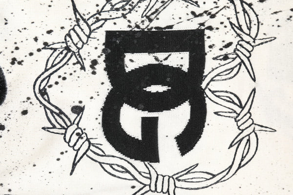 White Logo Angel Print Women Pullover Sweater