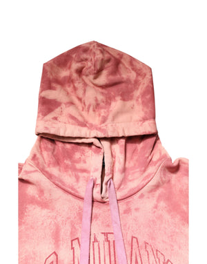 Pink Wash DG MILANO Hooded Pullover Sweater