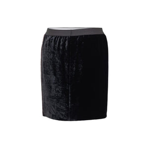 Black Viscose Mini Skirt