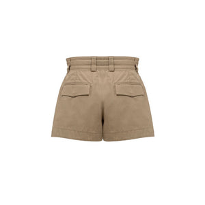 Beige Cotton Bermuda Shorts