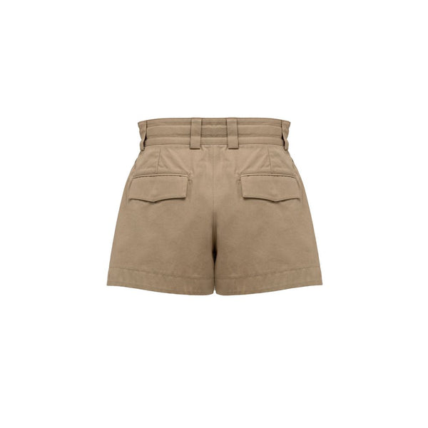 Beige Cotton Bermuda Shorts