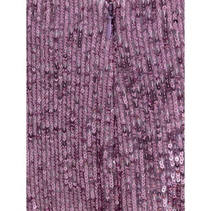 Pink Polyester Long Skirt