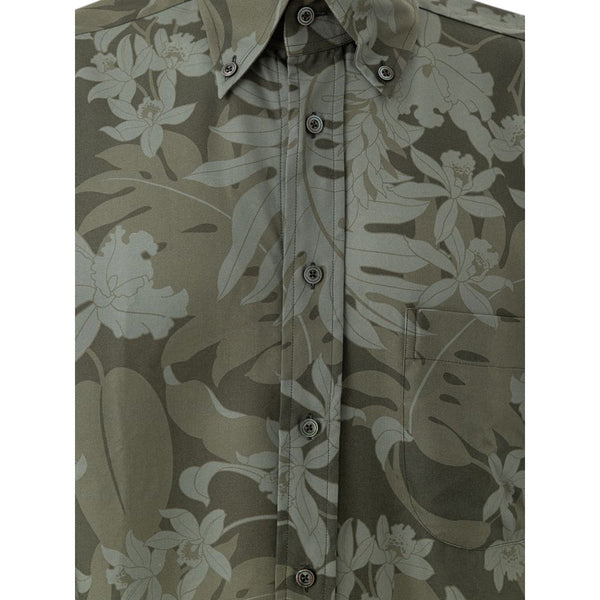 Green Lyocell Pattern Shirt