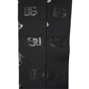 Black DG Logo Monogram Wool Stretch Arm Sleeves