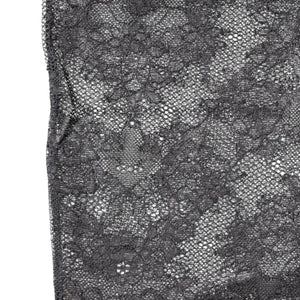 Black Floral Lace Cotton Stretch Stockings Socks