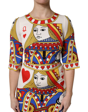 White Queen Of Heart Short Sleeve Midi Dress