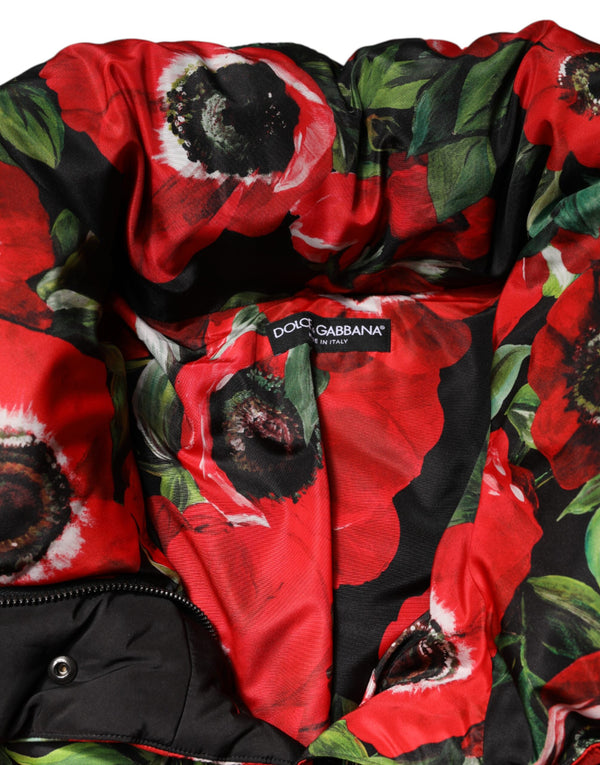 Multicolor Floral Full Zip Padded Jacket