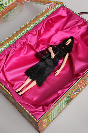 Black Dress Ceramic Porcelain Fashion Leather Sicily Dolls