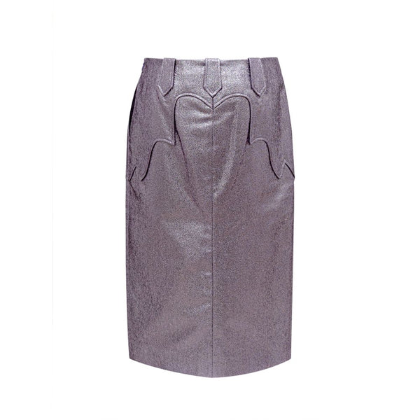 Purple Polyamide Midi Skirt