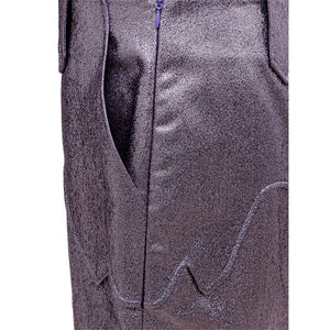 Purple Polyamide Midi Skirt