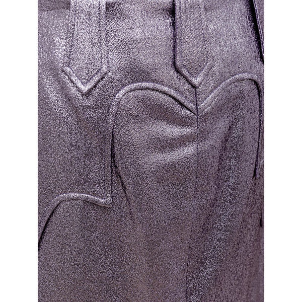 Purple Polyamide Midi Skirt