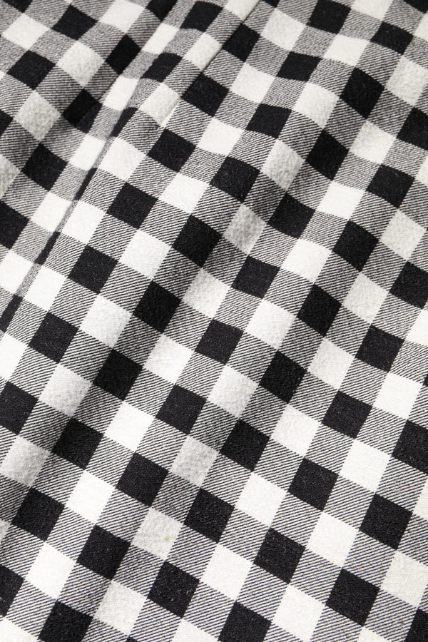 White Black Checkered Sleeveless Sheath Dress