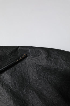 Black Cotton Short Sleeves V-neck T-shirt