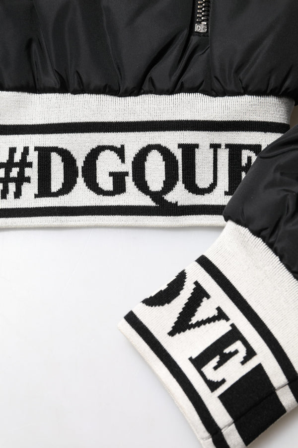 Black Nylon #DGFamily Full Zip Bomber Jacket