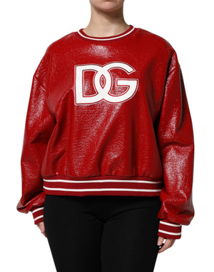 Red Wool DGLogo Embroidery Pullover Sweater