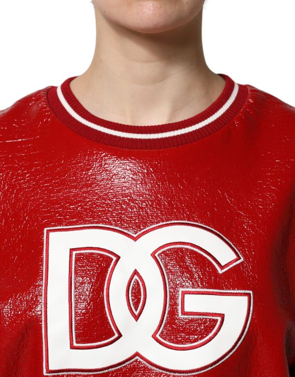 Red Wool DGLogo Embroidery Pullover Sweater