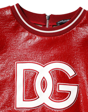 Red Wool DGLogo Embroidery Pullover Sweater