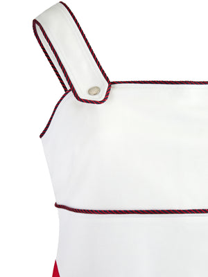 White polyester and Cotton short dress