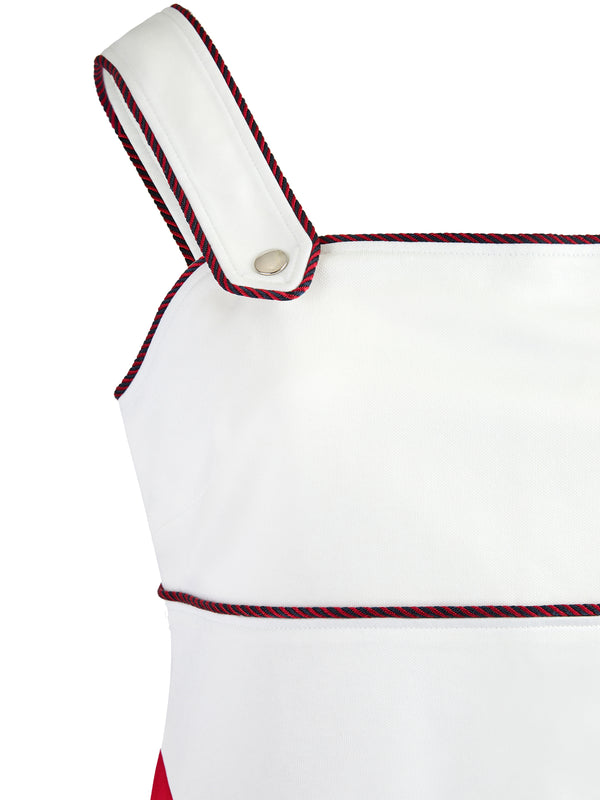 White polyester and Cotton short dress