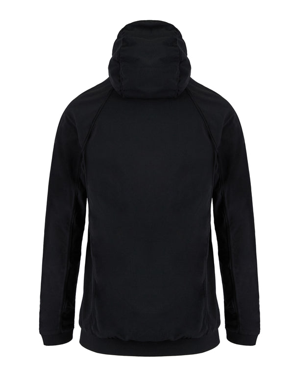 Black Polyamide Hoodie Sweatshirt