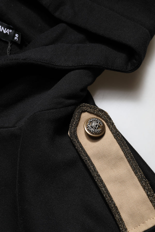 Black Logo Hooded Full Zip Sweatshirt Jacket