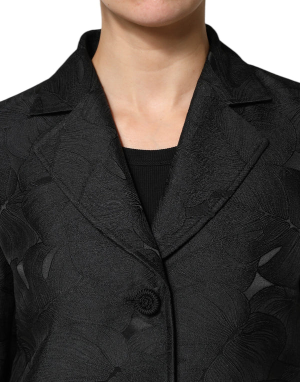 Black Single Breasted Trench Coat Jacket