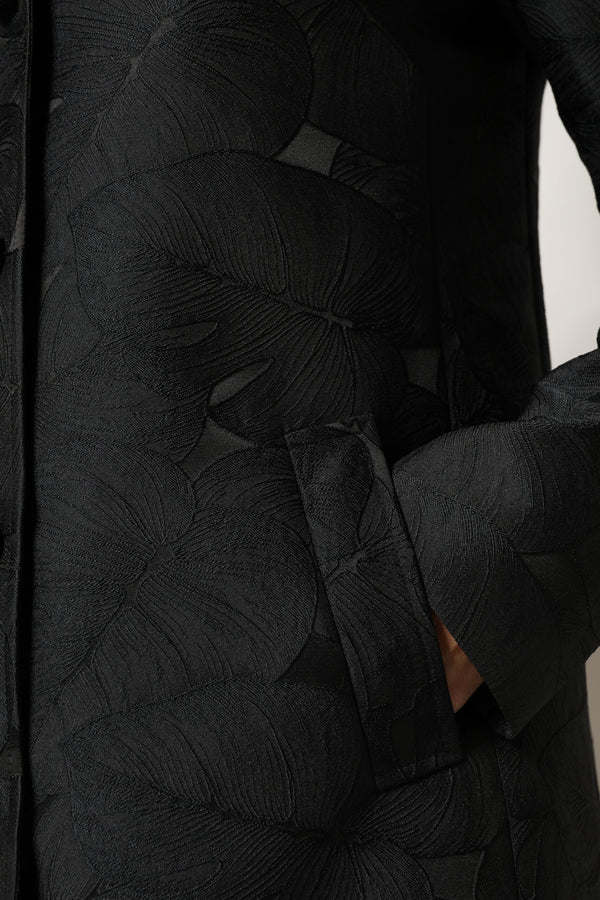 Black Single Breasted Trench Coat Jacket