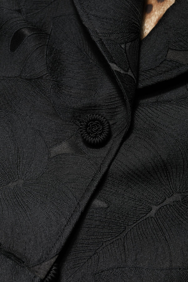 Black Single Breasted Trench Coat Jacket