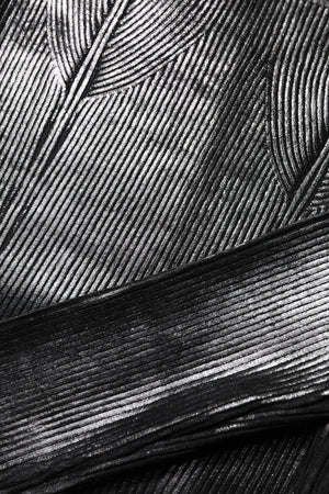 Black Viscose Long Sleeves Fitted Blouse Top