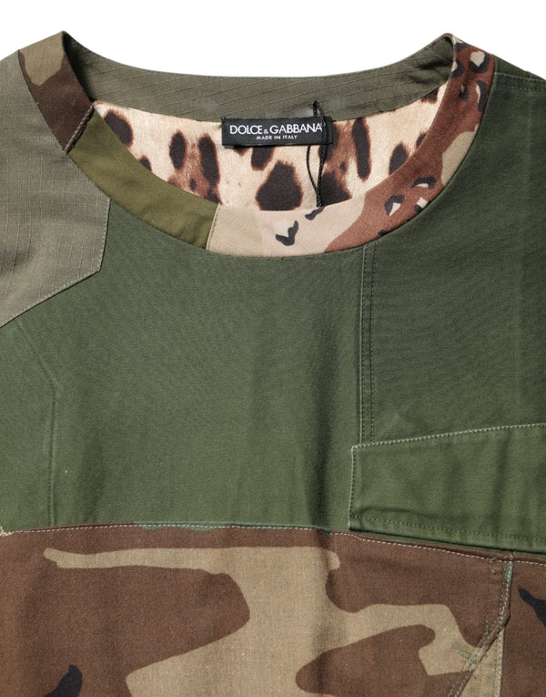 Multicolor Camouflage Oversized Top T-shirt