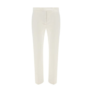 White Silk Casual Pants