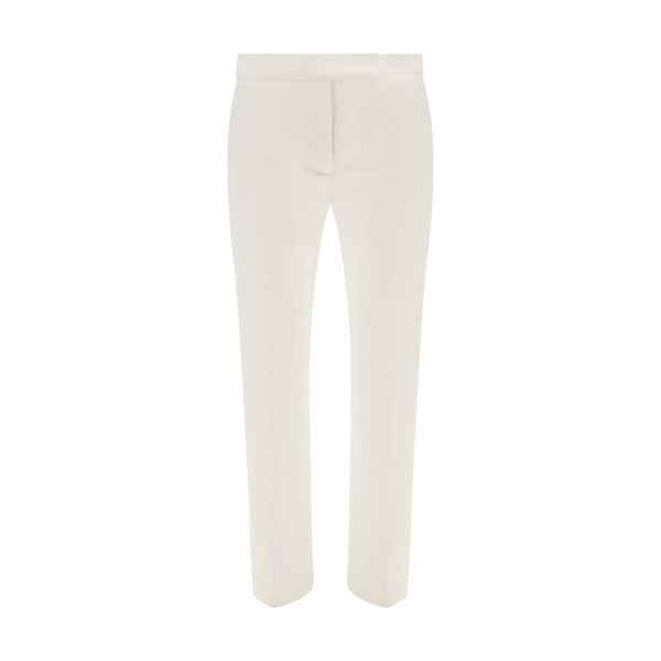 White Silk Casual Pants