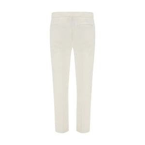 White Silk Casual Pants