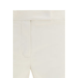 White Silk Casual Pants