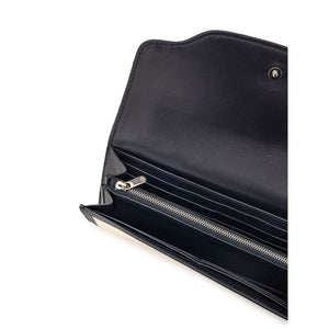 Beige Fabric And Leather Wallet