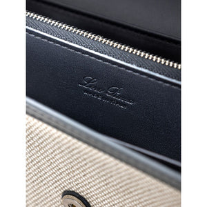 Beige Fabric And Leather Wallet